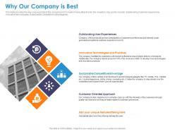 Why our company is best technologies ppt powerpoint presentation ideas
