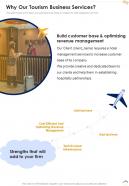 Why Our Tourism Business Services One Pager Sample Example Document