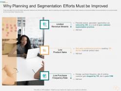 Why planning and segmentation efforts must be improved marketing planning and segmentation strategy