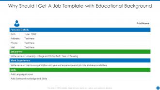Why Should I Get A Job Powerpoint Ppt Template Bundles
