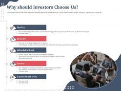 Why should investors choose us affordable cost ppt powerpoint presentation show