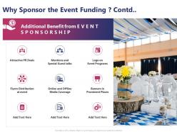 Why sponsor the event funding contd l1453 ppt powerpoint presentation files