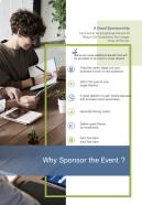 Why Sponsor The Event Sponsorship Proposal One Pager Sample Example Document