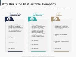 Why this is the best suitable company pitchbook ppt ideas