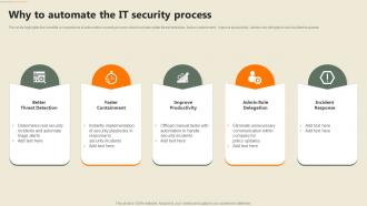 Why To Automate The It Security Process Security Automation In Information Technology
