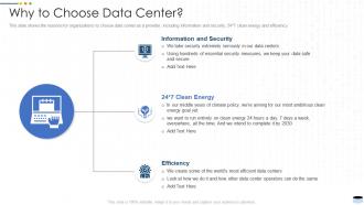 Why to choose data center it ppt powerpoint presentation show graphic tips