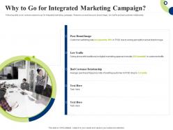 Why to go for integrated marketing campaign creating successful integrating marketing campaign