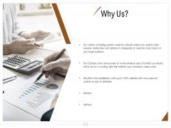 Why us content marketing ppt powerpoint presentation icon backgrounds
