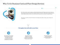 Why us for business card and flyer design services ppt ideas