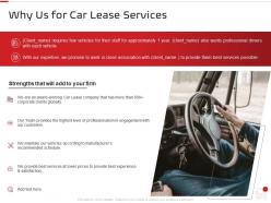 Why Us For Car Lease Services Ppt Powerpoint Presentation Professional