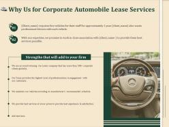 Why Us For Corporate Automobile Lease Services Ppt Templates