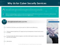 Why us for cyber security services ppt powerpoint presentation slides