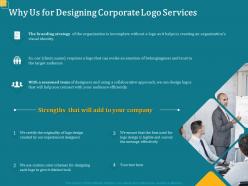 Why Us For Designing Corporate Logo Services Ppt Powerpoint Presentation Show