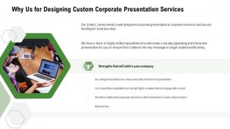 Why us for designing custom corporate presentation services