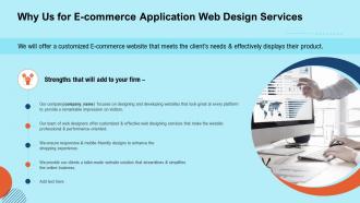 Why us for e commerce application web design services