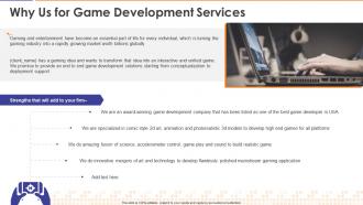 Why us for game development services ppt slides smartart