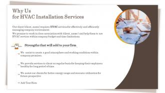 Why us for hvac installation services ppt styles information
