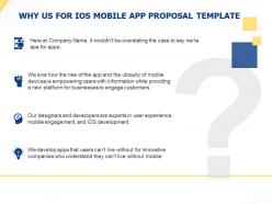 Why us for ios mobile app proposal template ppt powerpoint presentation example 2015
