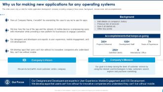 Why Us For Making New Applications For Any Operating Selling Application Development