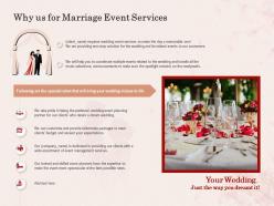 Why us for marriage event services ppt powerpoint presentation ideas master slide