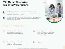 Why us for measuring business performance strengths ppt gallery