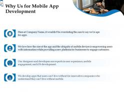 Why us for mobile app development ppt powerpoint presentation slides picture