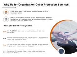 Why us for organization cyber protection services ppt powerpoint presentation gridlines