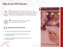 Why Us For PPC Service Ppt Powerpoint Presentation Outline Model