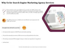 Why Us For Search Engine Marketing Agency Services Ppt File Design