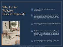 Why us for website review proposal customers ppt file aids