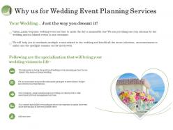 Why us for wedding event planning services ppt gallery