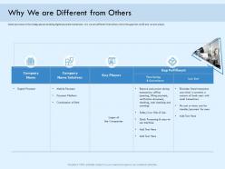 Why we are different from others digital payment online solution ppt diagrams