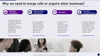 Why We Need To Merge With Or Acquire Other Due Diligence In Merger And Acquisition