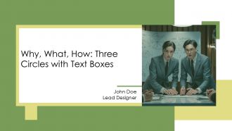 Why What How Three Circles With Text Boxes PPT Mockup AT