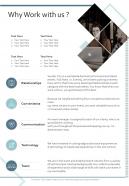 Why Work With Us Event Management Proposal One Pager Sample Example Document