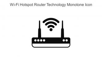Wi Fi Hotspot Router Technology Monotone Icon In Powerpoint Pptx Png And Editable Eps Format