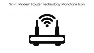 Wi Fi Modem Router Technology Monotone Icon In Powerpoint Pptx Png And Editable Eps Format