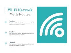 Wi fi network with router