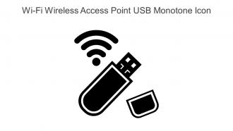 Wi Fi Wireless Access Point USB Monotone Icon In Powerpoint Pptx Png And Editable Eps Format