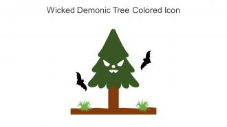 Wicked Demonic Tree Colored Icon In Powerpoint Pptx Png And Editable Eps Format