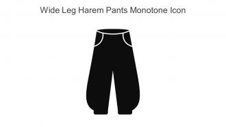 Wide Leg Harem Pants Monotone Icon In Powerpoint Pptx Png And Editable Eps Format