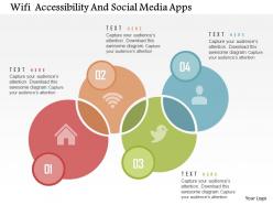 Wifi accessibility and social media apps flat powerpoint design