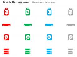Wifi connection projector hard disk servers ppt icons graphics