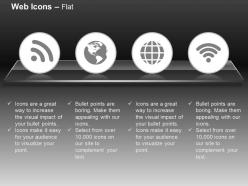 Wifi globe technical connection signals ppt icons graphics