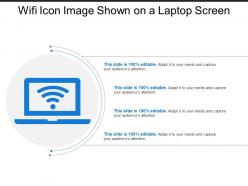 Wifi Icon Image Shown On A Laptop Screen