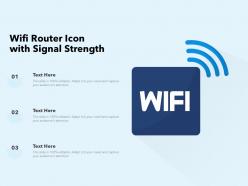 Wifi router icon with signal strength
