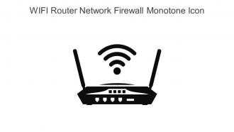 WIFI Router Network Firewall Monotone Icon In Powerpoint Pptx Png And Editable Eps Format