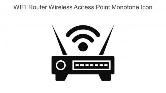 WIFI Router Wireless Access Point Monotone Icon In Powerpoint Pptx Png And Editable Eps Format