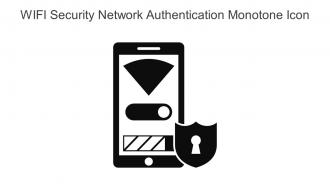 WIFI Security Network Authentication Monotone Icon In Powerpoint Pptx Png And Editable Eps Format