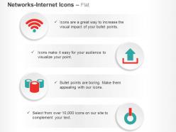 Wifi Upload Data Power Button Ppt Icons Graphics